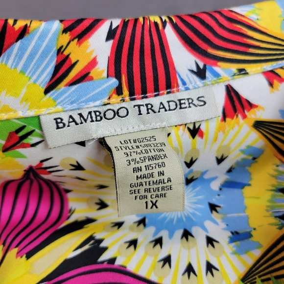 Bamboo Traders Jacket Women Plus Size 1X 3/4 Sleeve 3 Button Lightweight Shacket - Picture 5 of 12